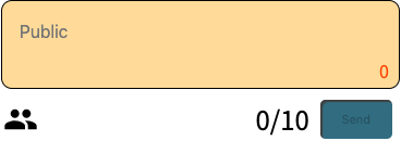 An example of the chat input form