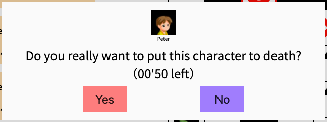Confirmation dialog