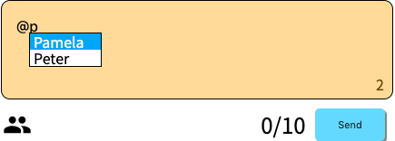 Suggestions in the textarea
